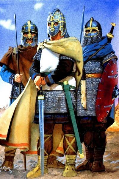 Знатные англосаксонские воины - тэны и эрлы 